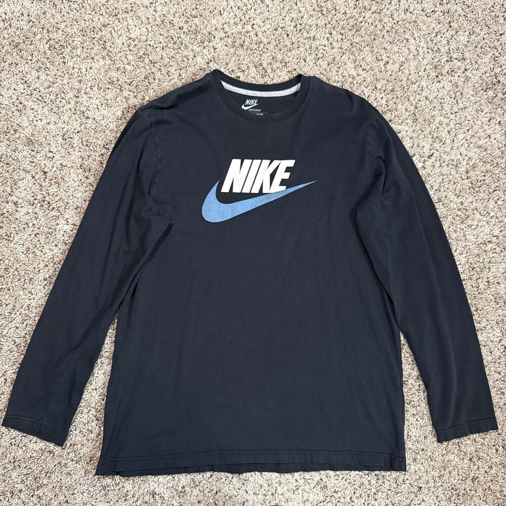 Nike Men's Black and Navy Shirt